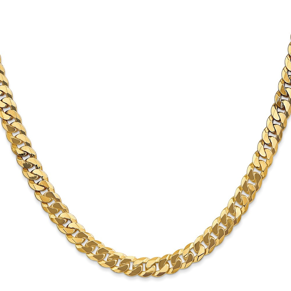 14K 20 inch 6.25mm Flat Beveled Curb with Lobster Clasp Chain