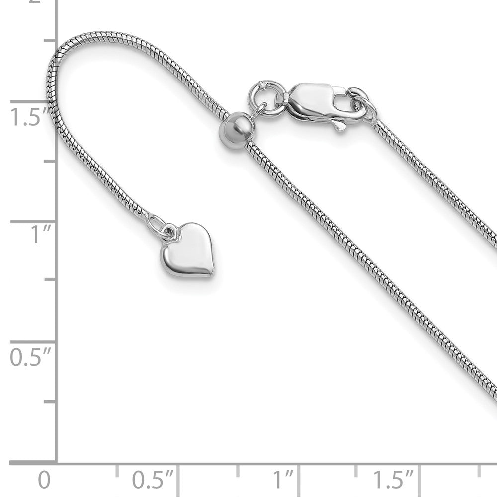 Sterling Silver Adjustable 1.1mm Snake Chain