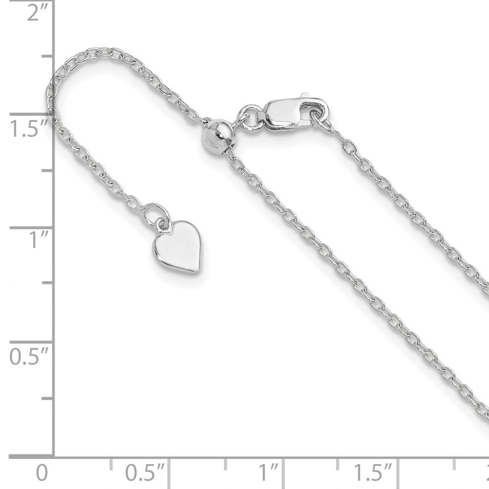 Sterling Silver Adjustable 1.4mm Cable Chain