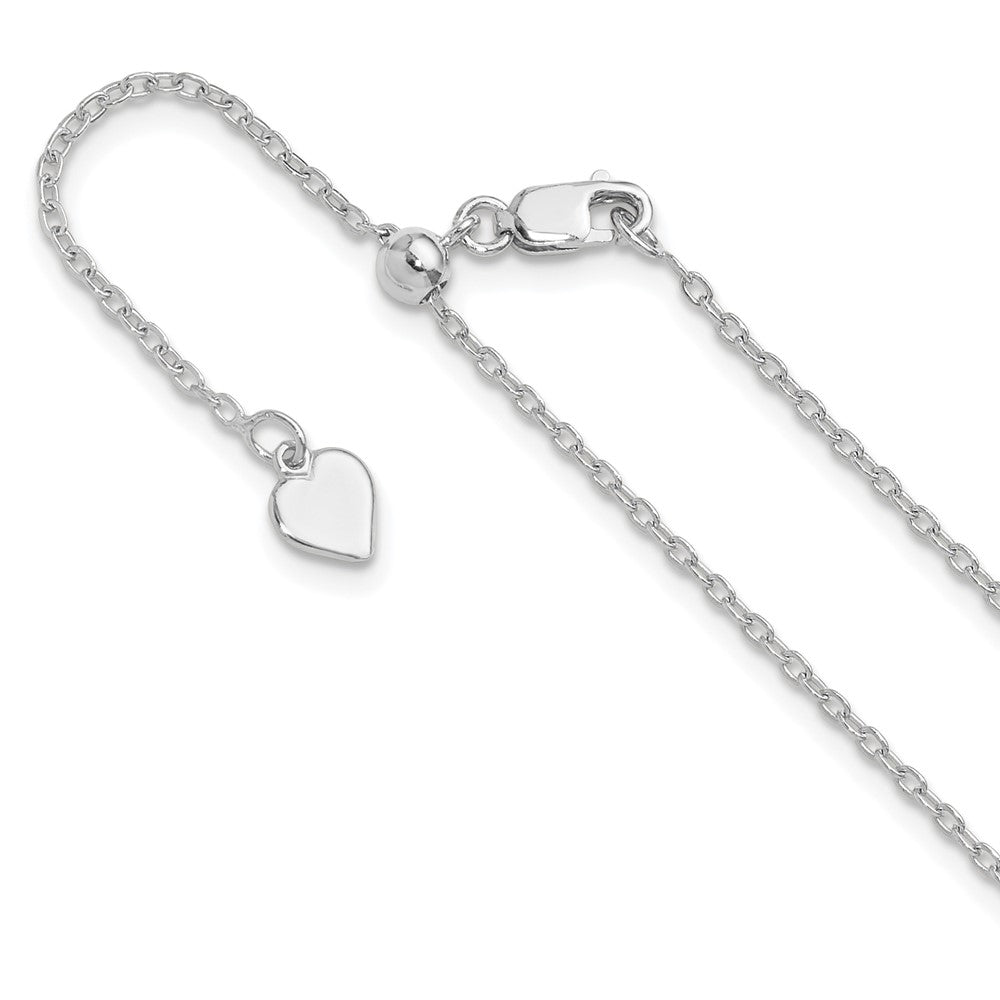 Sterling Silver Adjustable 1.4mm Cable Chain