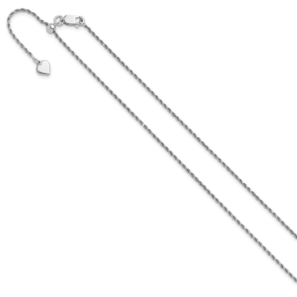 Sterling Silver Adjustable 1.4mm D/C Rope Chain