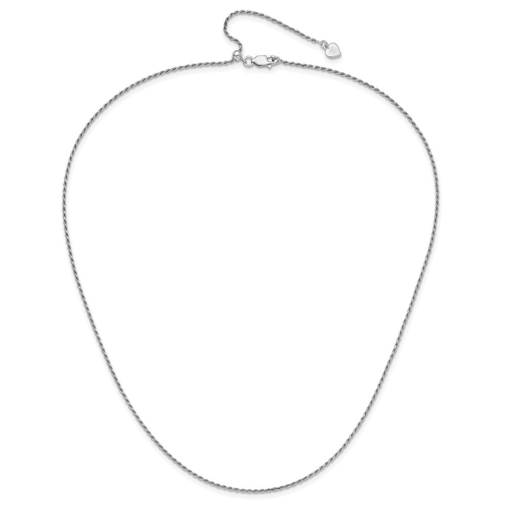 Sterling Silver Adjustable 1.4mm D/C Rope Chain