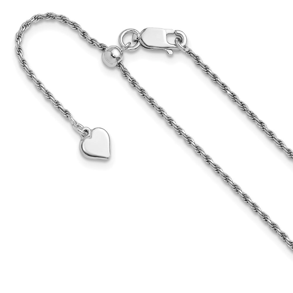 Sterling Silver Adjustable 1.4mm D/C Rope Chain