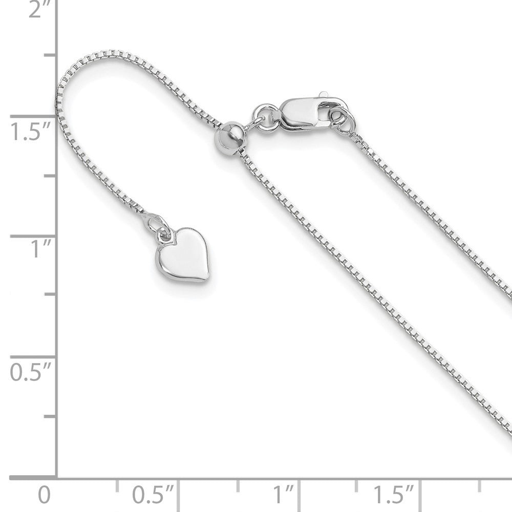 Sterling Silver Adjustable .85mm Box Chain