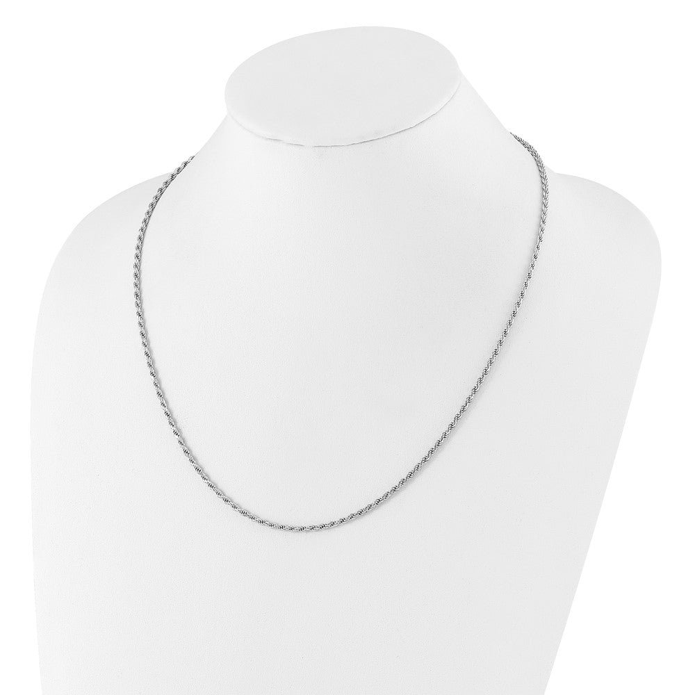 Sterling Silver Adjustable 2.25mm D/C Rope Chain