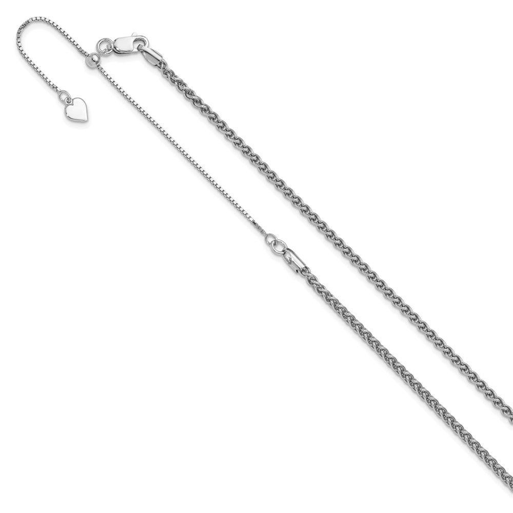 Sterling Silver Adjustable 2.5mm Wheat Chain