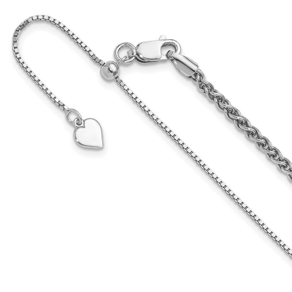 Sterling Silver Adjustable 2.5mm Wheat Chain