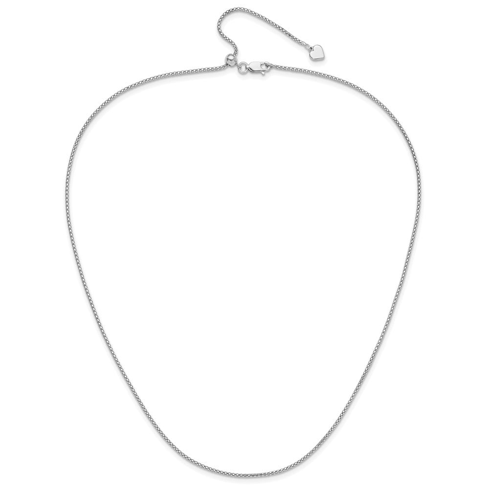 Sterling Silver Adjustable 1.4mm Popcorn Chain