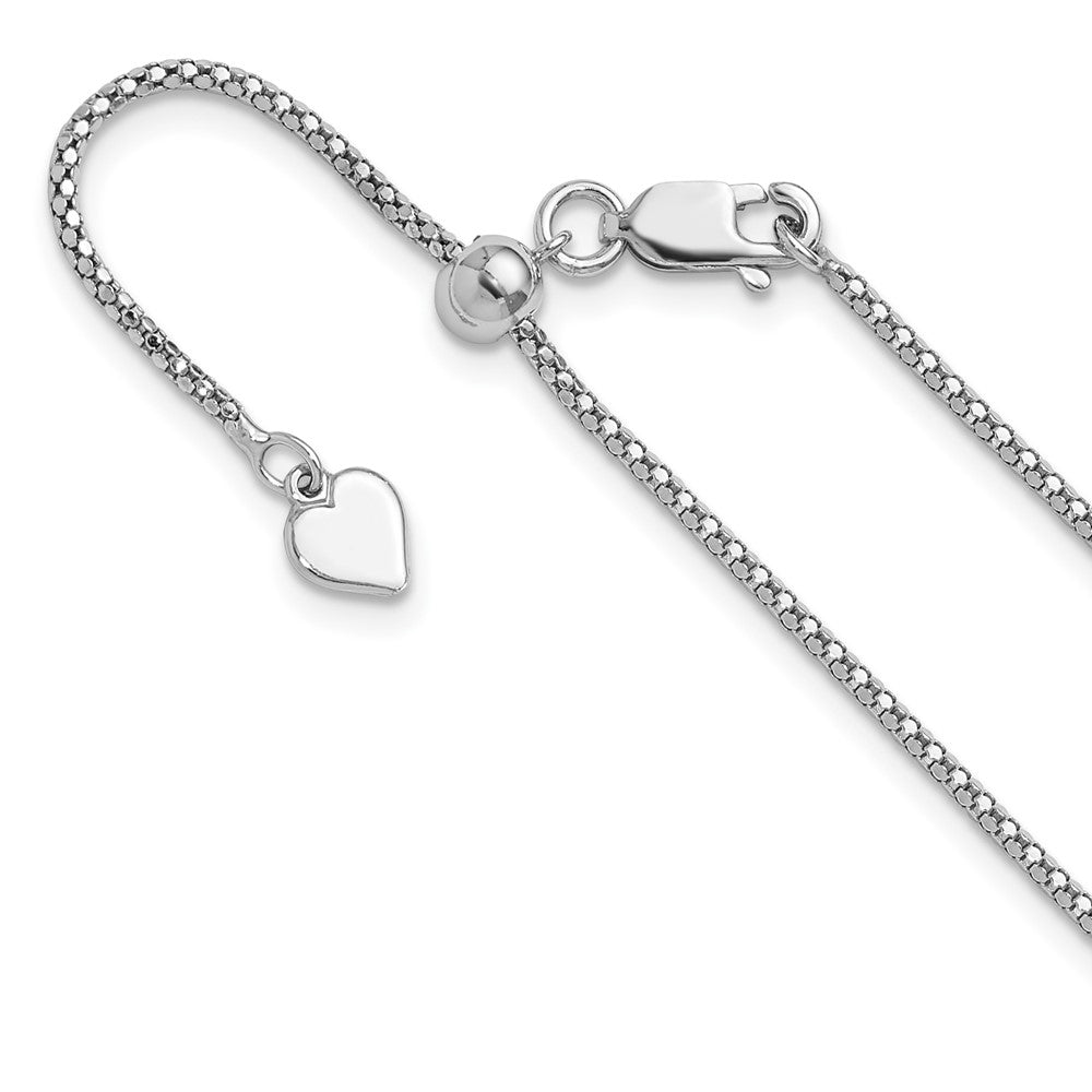 Sterling Silver Adjustable 1.4mm Popcorn Chain