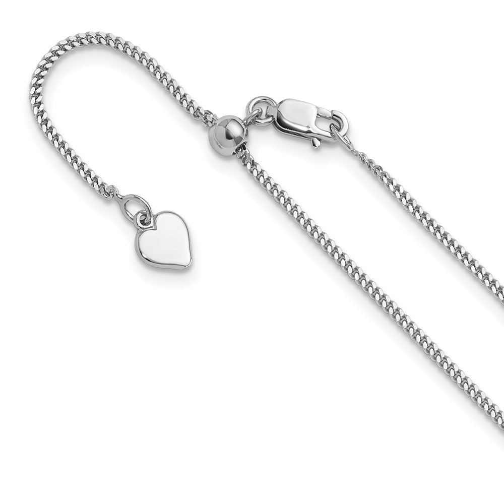 Sterling Silver Adjustable 1.4mm Curb Chain