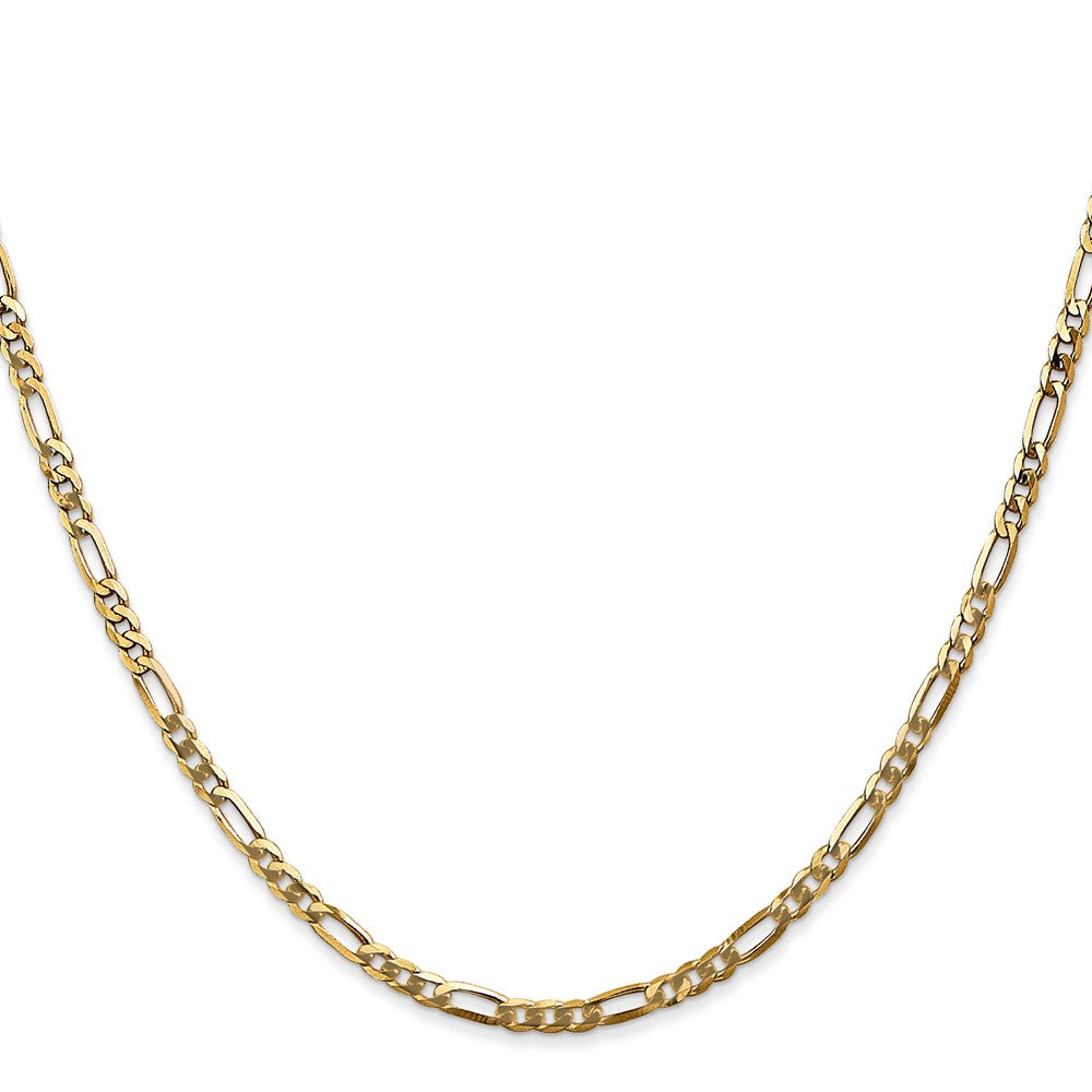 14K 20 inch 2.75mm Flat Figaro with Lobster Clasp Chain