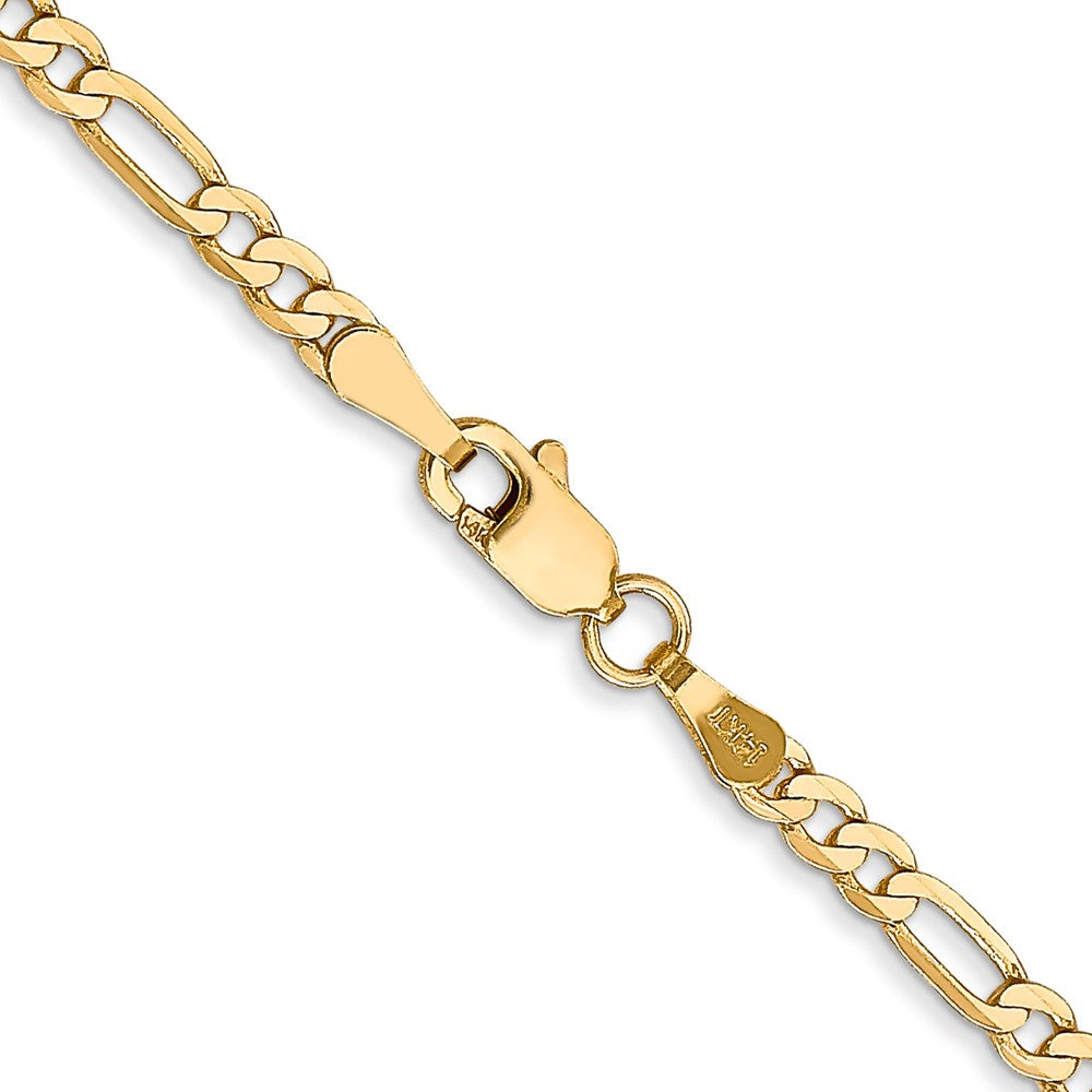 14K 20 inch 2.75mm Flat Figaro with Lobster Clasp Chain