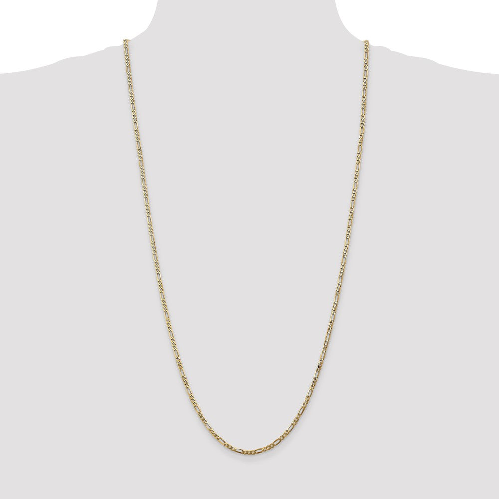 14K 30 inch 2.75mm Flat Figaro with Lobster Clasp Chain