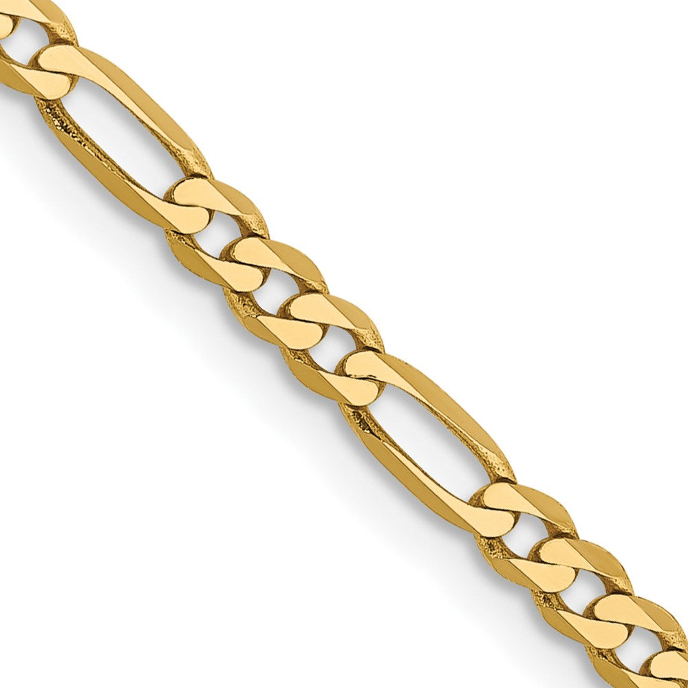 14K 20 inch 2.75mm Flat Figaro with Lobster Clasp Chain