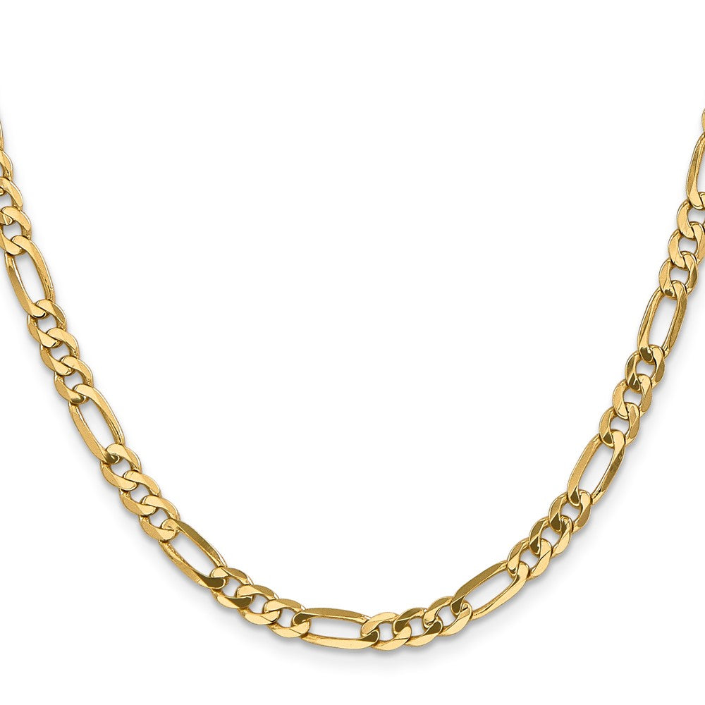 14K 16 inch 4.75mm Flat Figaro with Lobster Clasp Chain