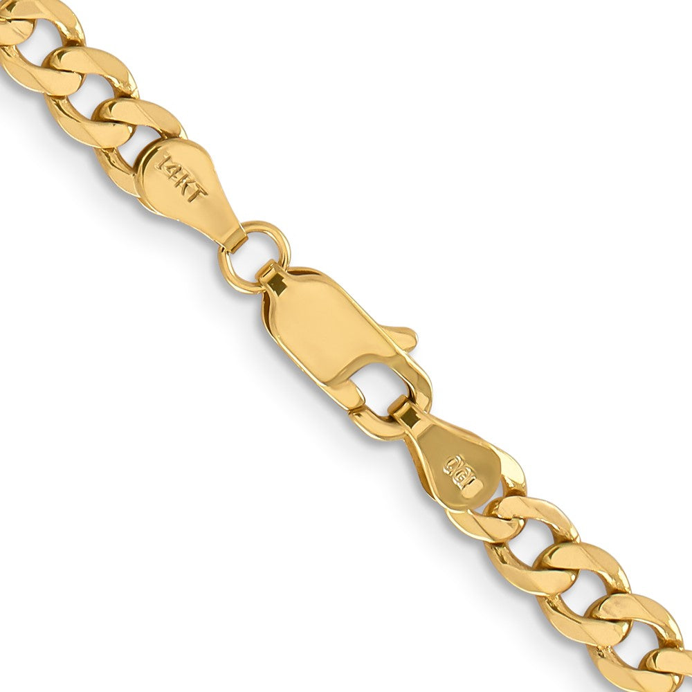 14K 24 inch 4.75mm Flat Figaro with Lobster Clasp Chain