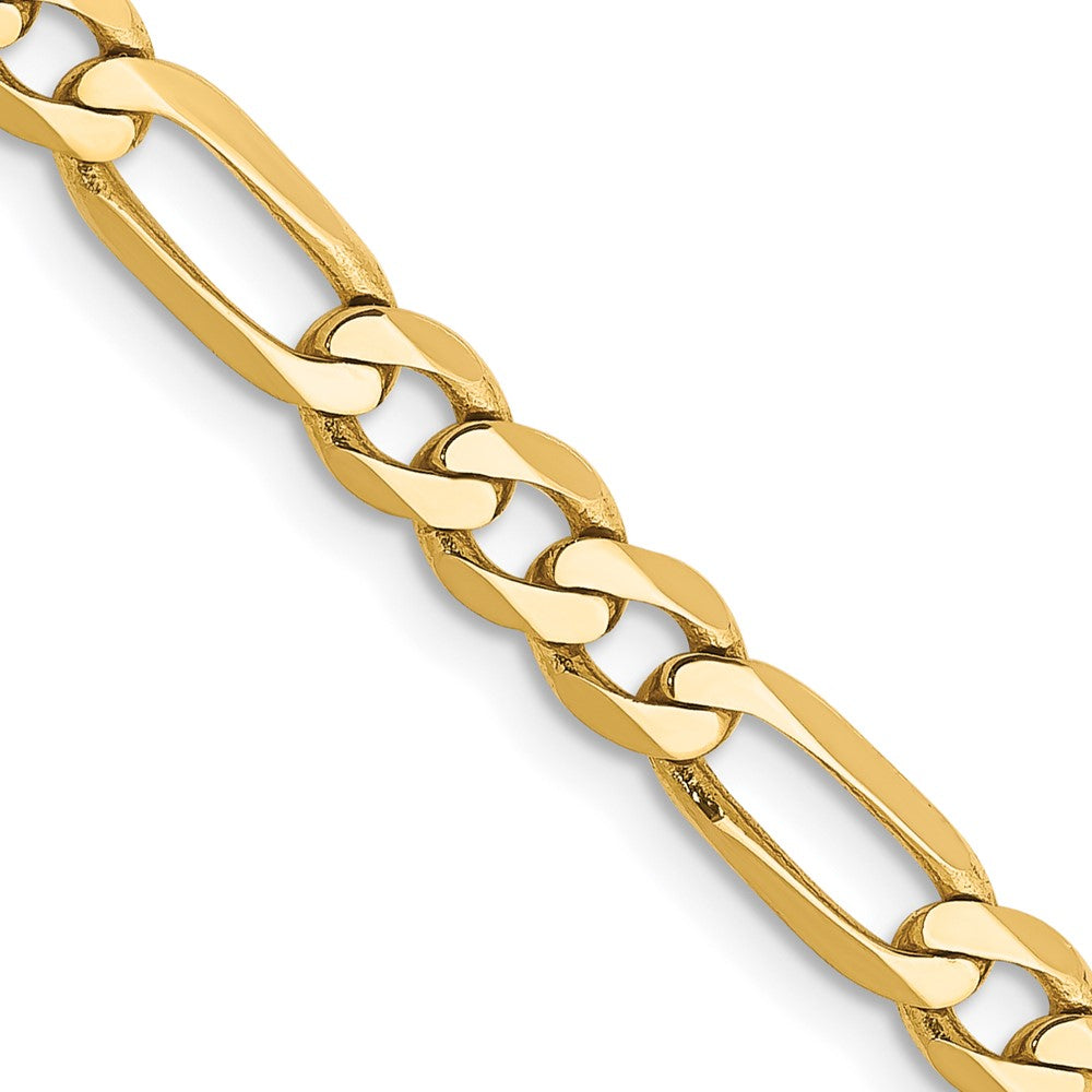 14K 16 inch 4.75mm Flat Figaro with Lobster Clasp Chain