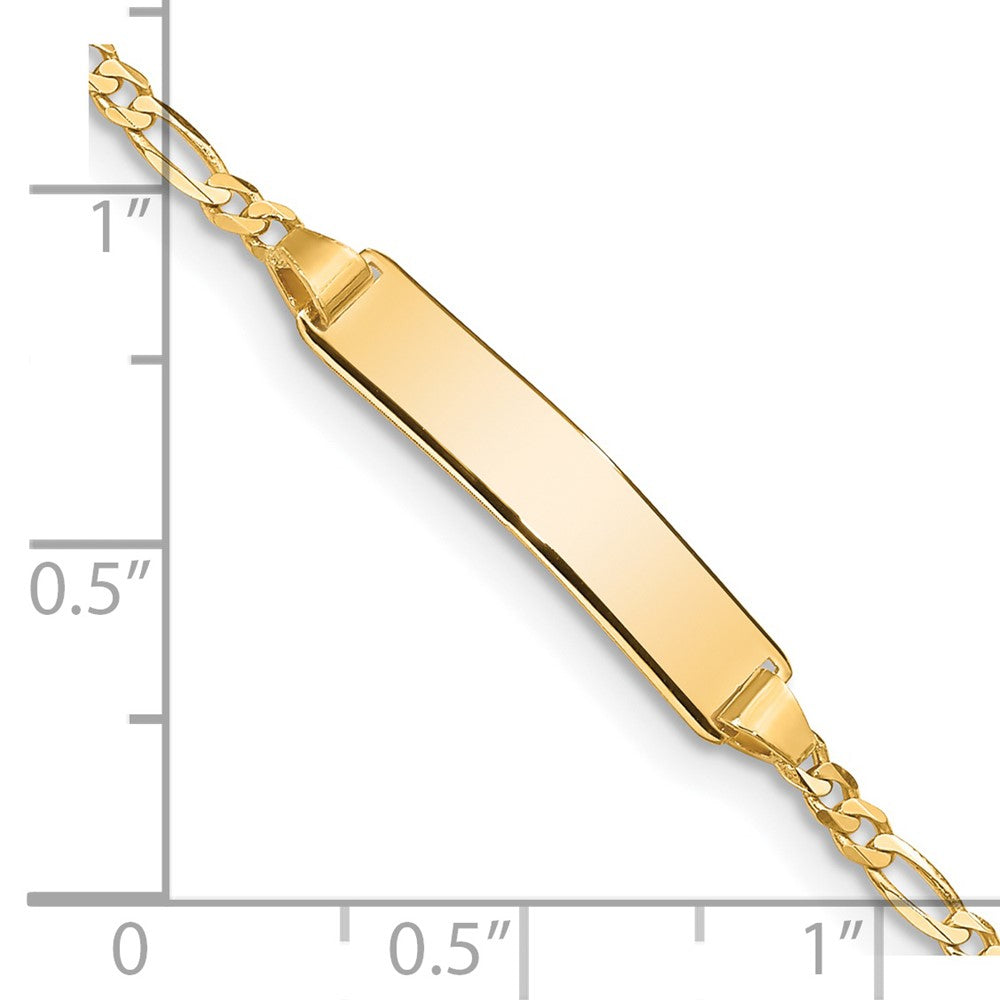 14k Figaro Link ID Bracelet