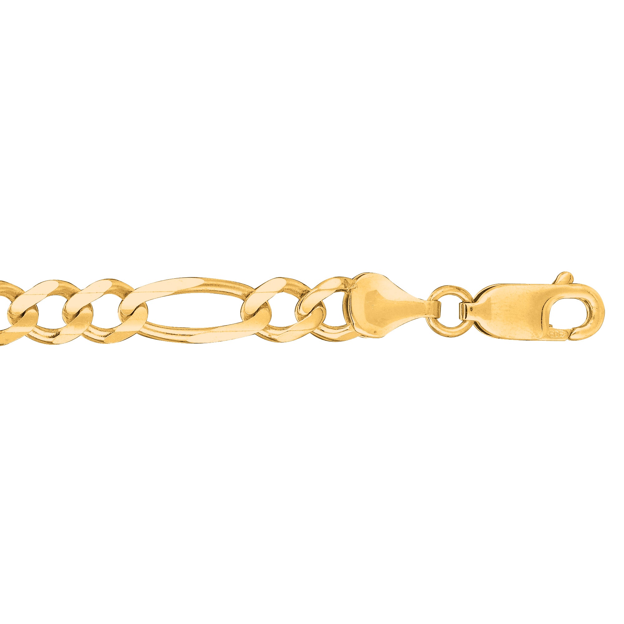 14K Yellow Gold 6mm Figaro 30" Chain with Lobster Lock