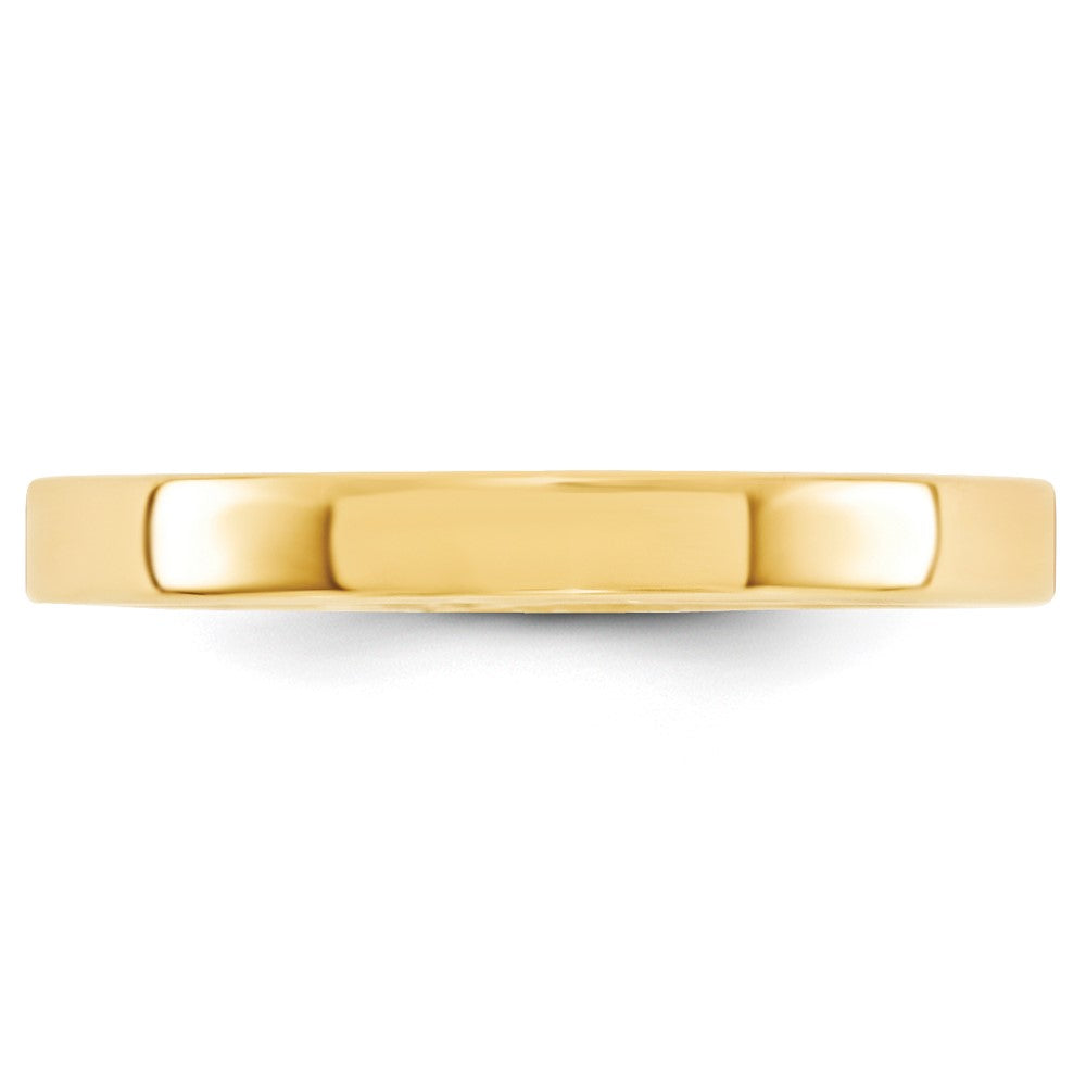 14k Yellow Gold 3mm Standard Weight Flat Comfort Fit Wedding Band Size 10.5