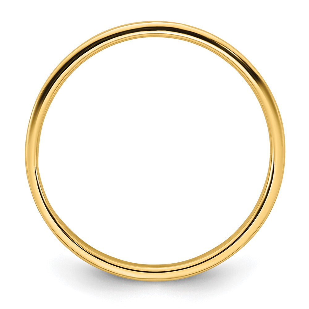 14k Yellow Gold 2mm Lightweight Flat Wedding Band Size 5.5