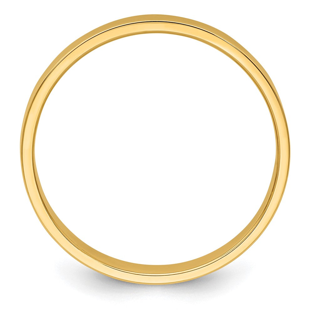 14k Yellow Gold 3mm Lightweight Flat Wedding Band Size 9.5