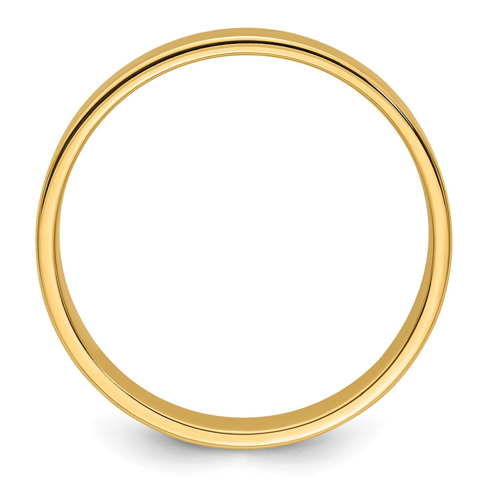 14k Yellow Gold 5mm Lightweight Flat Wedding Band Size 5.5