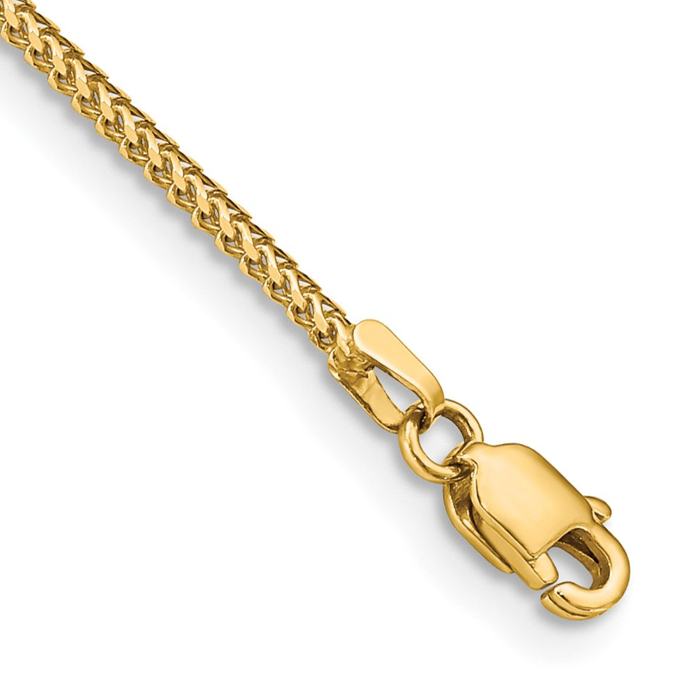 14K 8 inch 1mm Franco with Lobster Clasp Bracelet