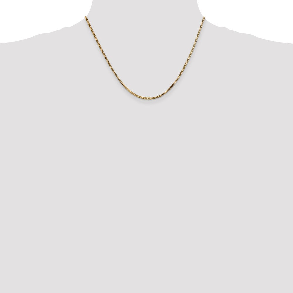 14K 18 inch 1.5mm Franco with Lobster Clasp Chain