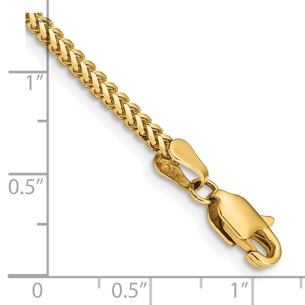 14K 7 inch 2mm Franco with Lobster Clasp Bracelet