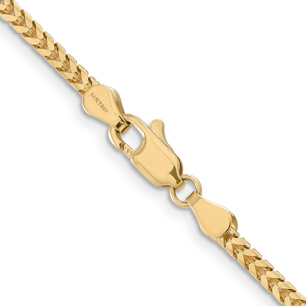 14K 16 inch 2.5mm Franco with Lobster Clasp Chain