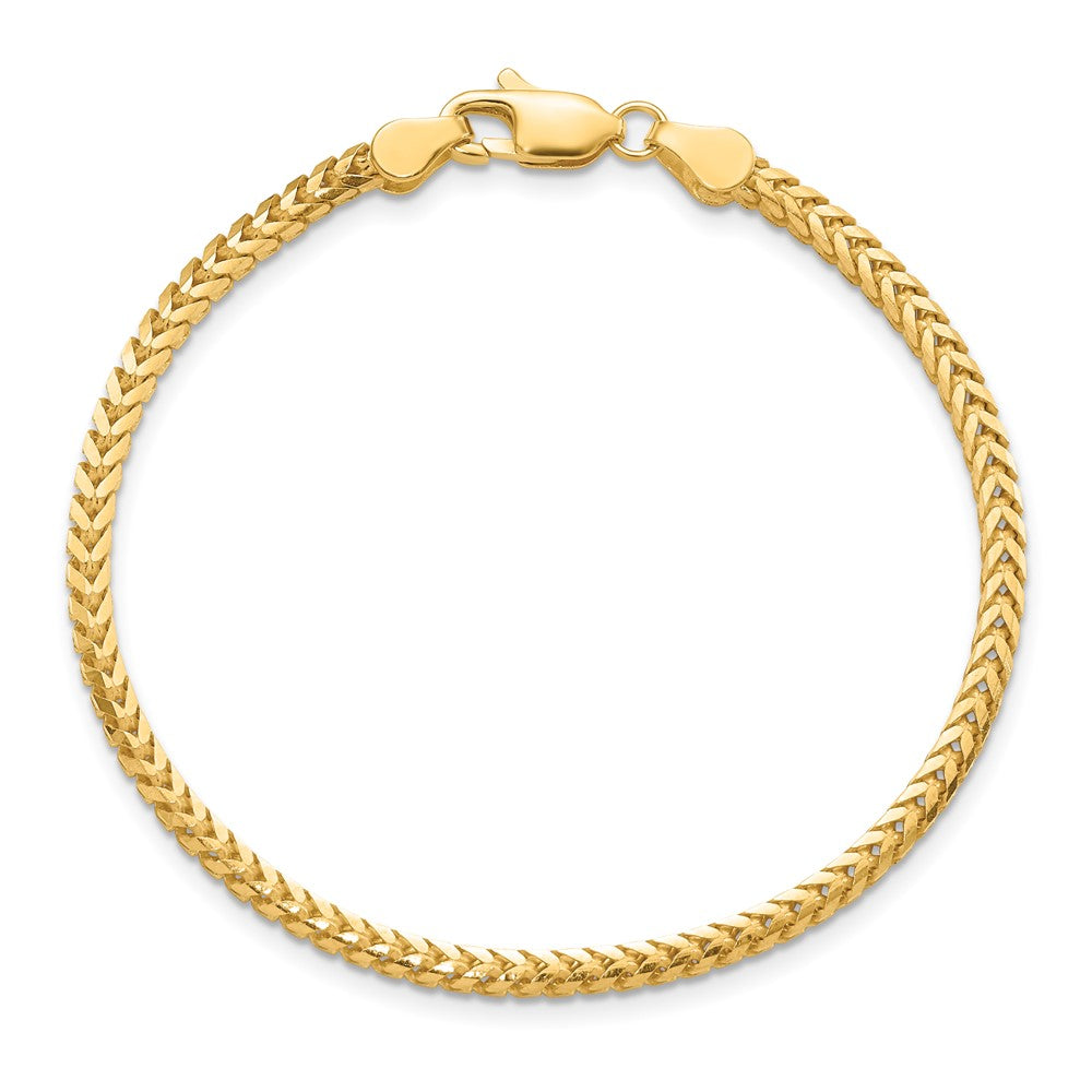 14K 7 inch 2.5mm Franco with Lobster Clasp Bracelet