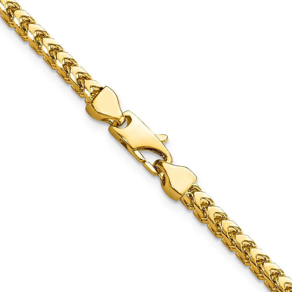 14K 24 inch 3mm Franco with Fancy Lobster Clasp Chain