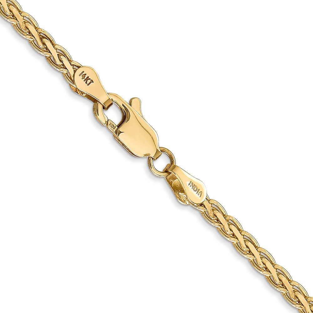 14K 20 inch 2.8mm Flat Wheat with Lobster Clasp Chain