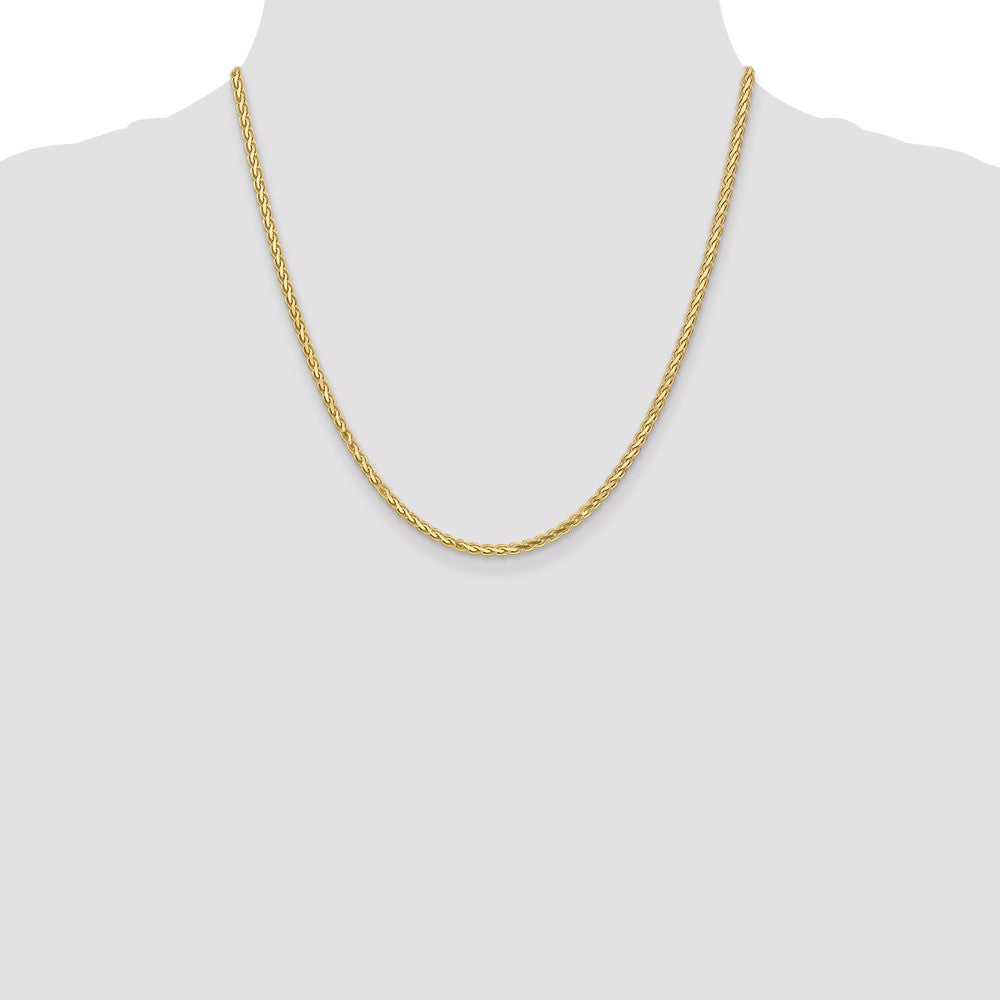 14K 20 inch 2.8mm Flat Wheat with Lobster Clasp Chain