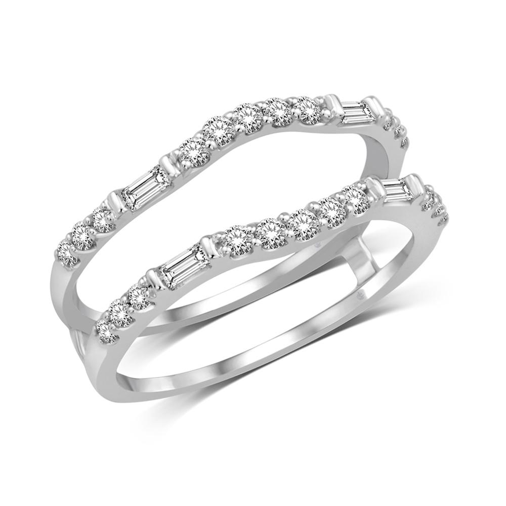 14K White Gold 1/2 Ct.Tw. Diamond Fashion Guard