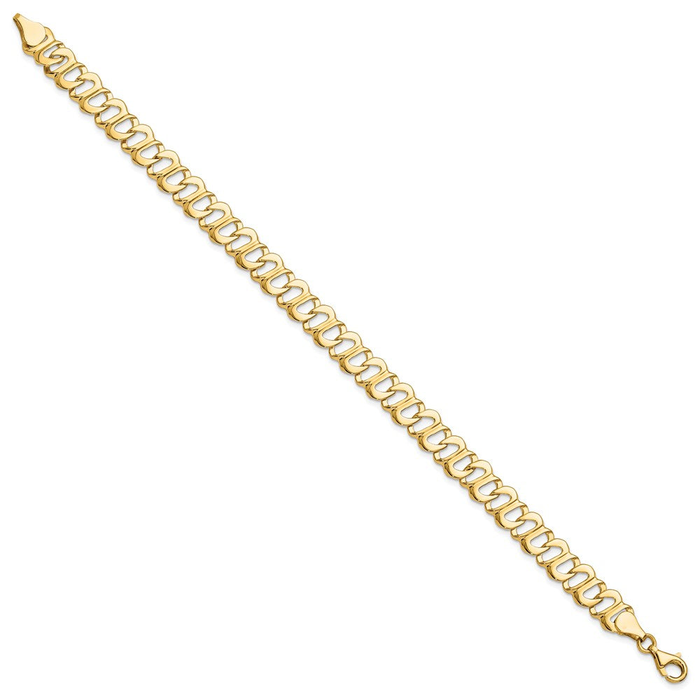 14k Polished Fancy Link Bracelet