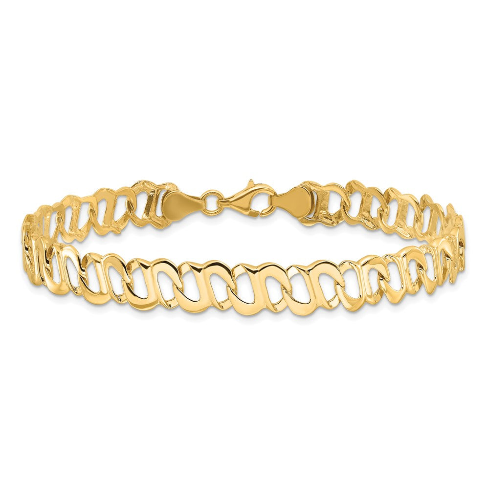 14k Polished Fancy Link Bracelet