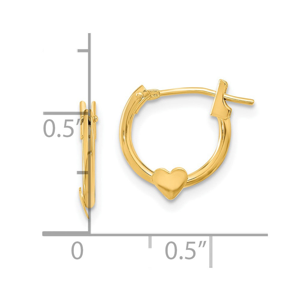 14k Madi K Heart Hoop Earrings