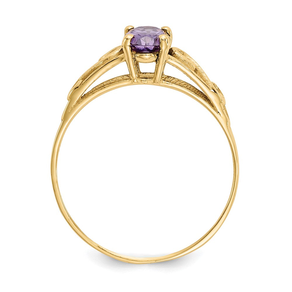 14k Madi K Synthetic Amethyst Ring