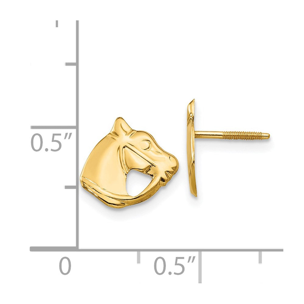 14k Madi K Horse Head Earrings