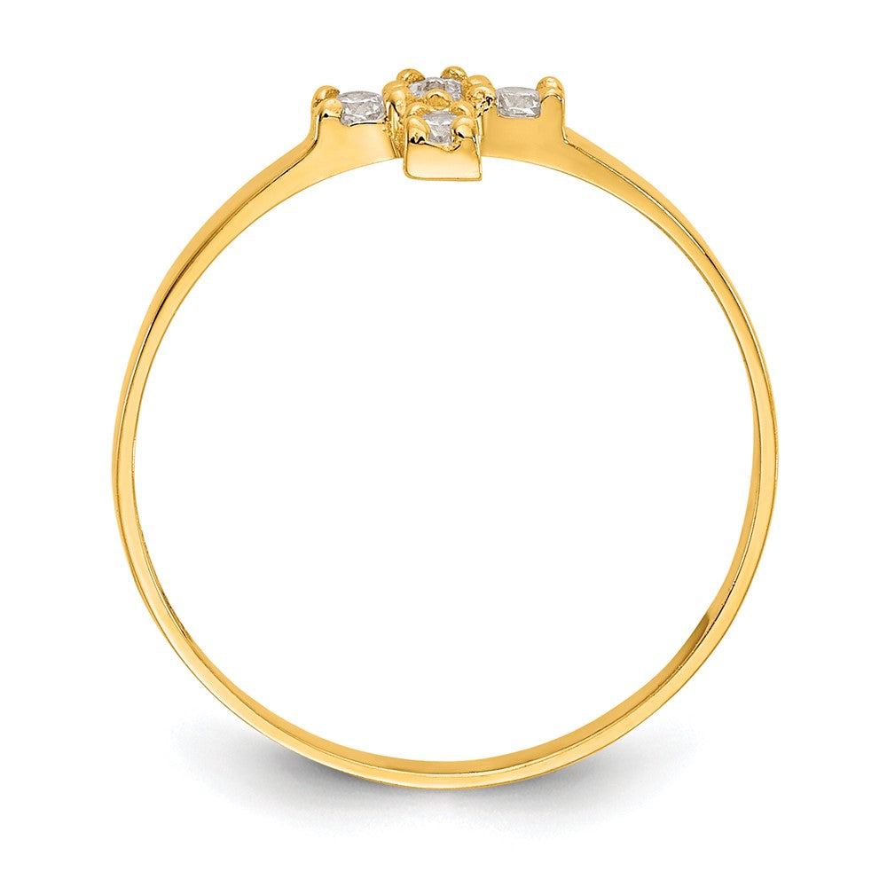 14k Madi K CZ Cross Baby Ring