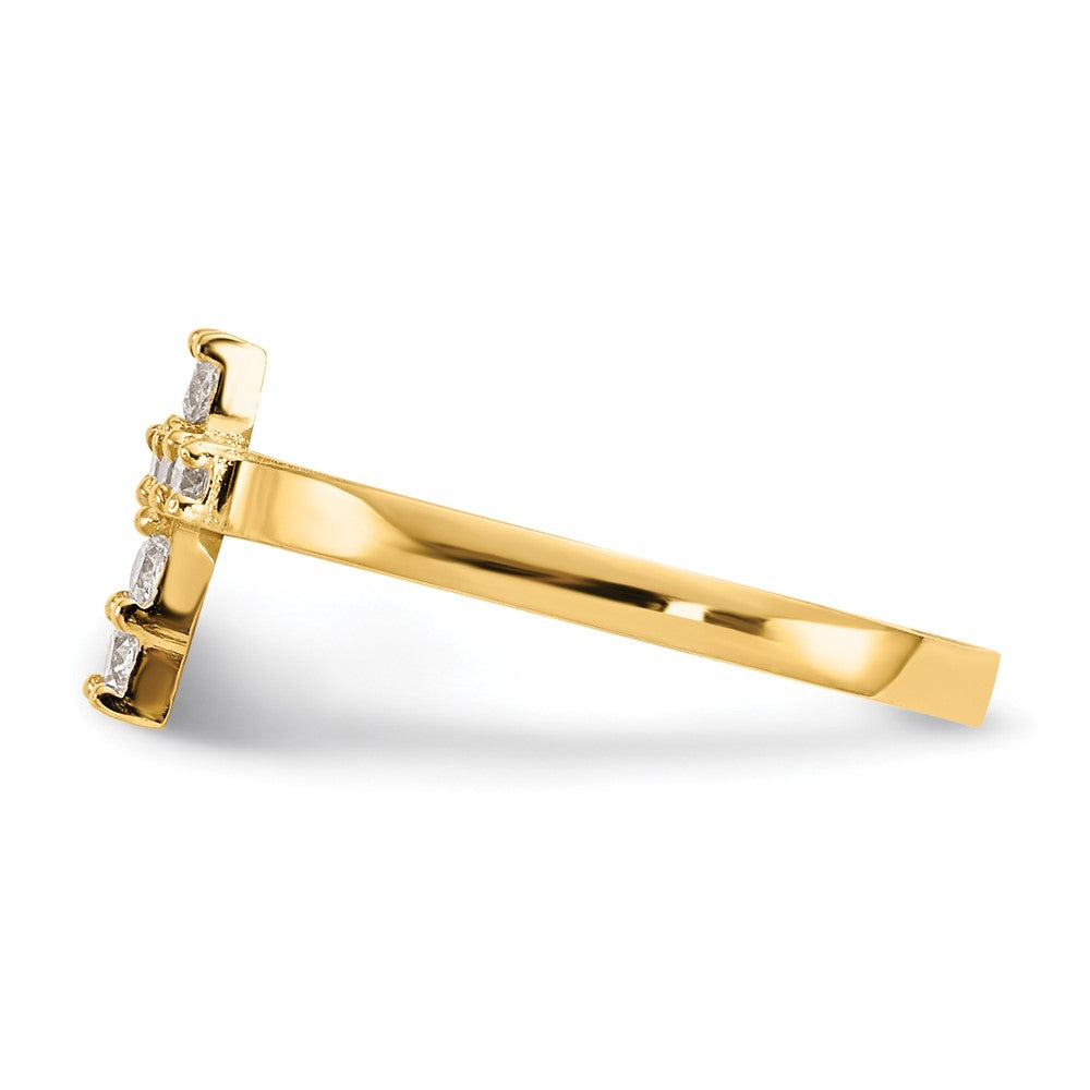 14k Madi K CZ Cross Baby Ring