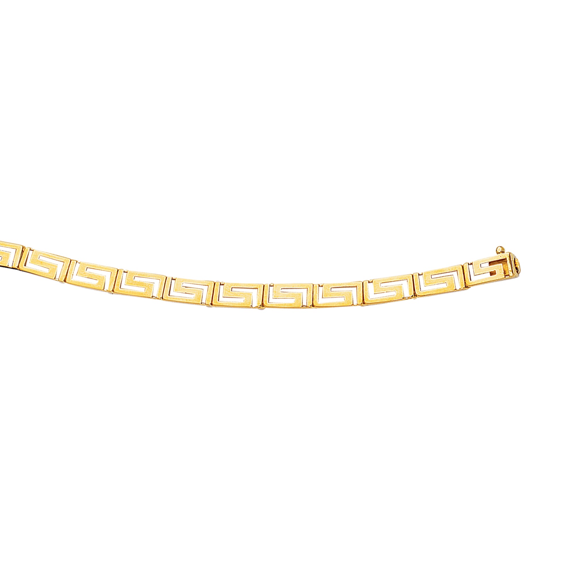 14K Yellow Gold 7.25" Greek Key Bracelet