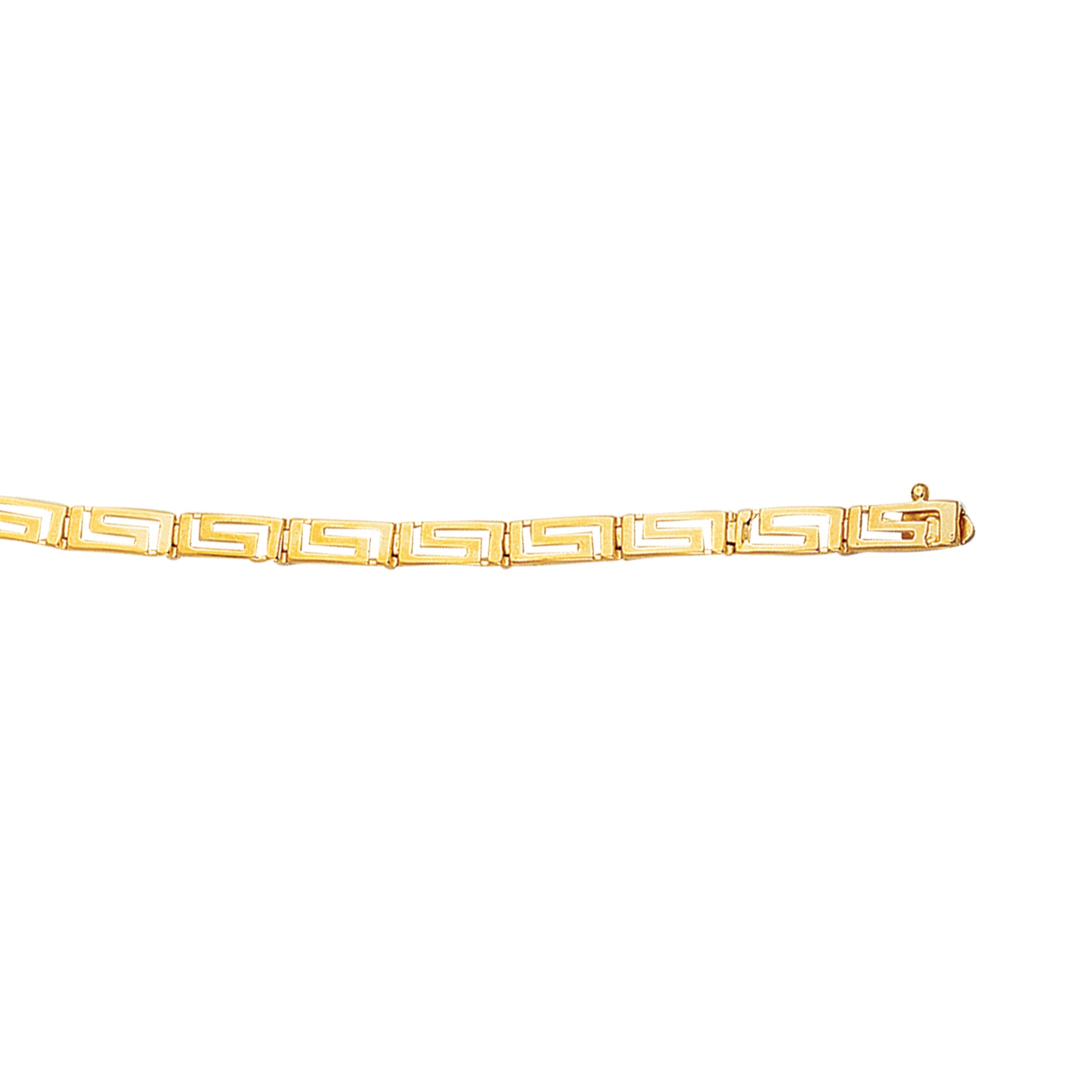 14K Yellow Gold 7.25" Greek Key Bracelet