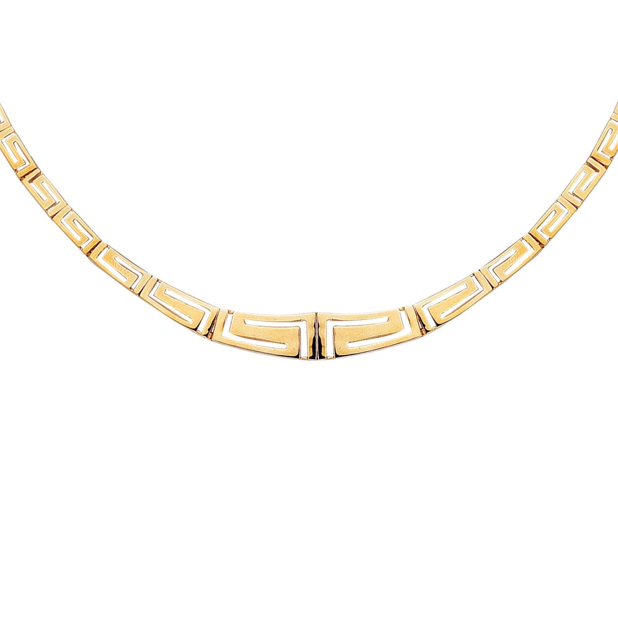 14K Yellow Gold 17" Greek Key Necklace