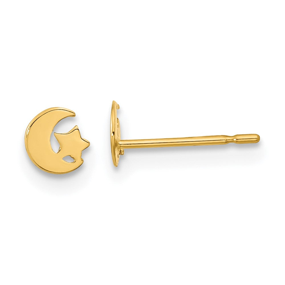 14k Madi K Kids Star and Moon Post Earrings