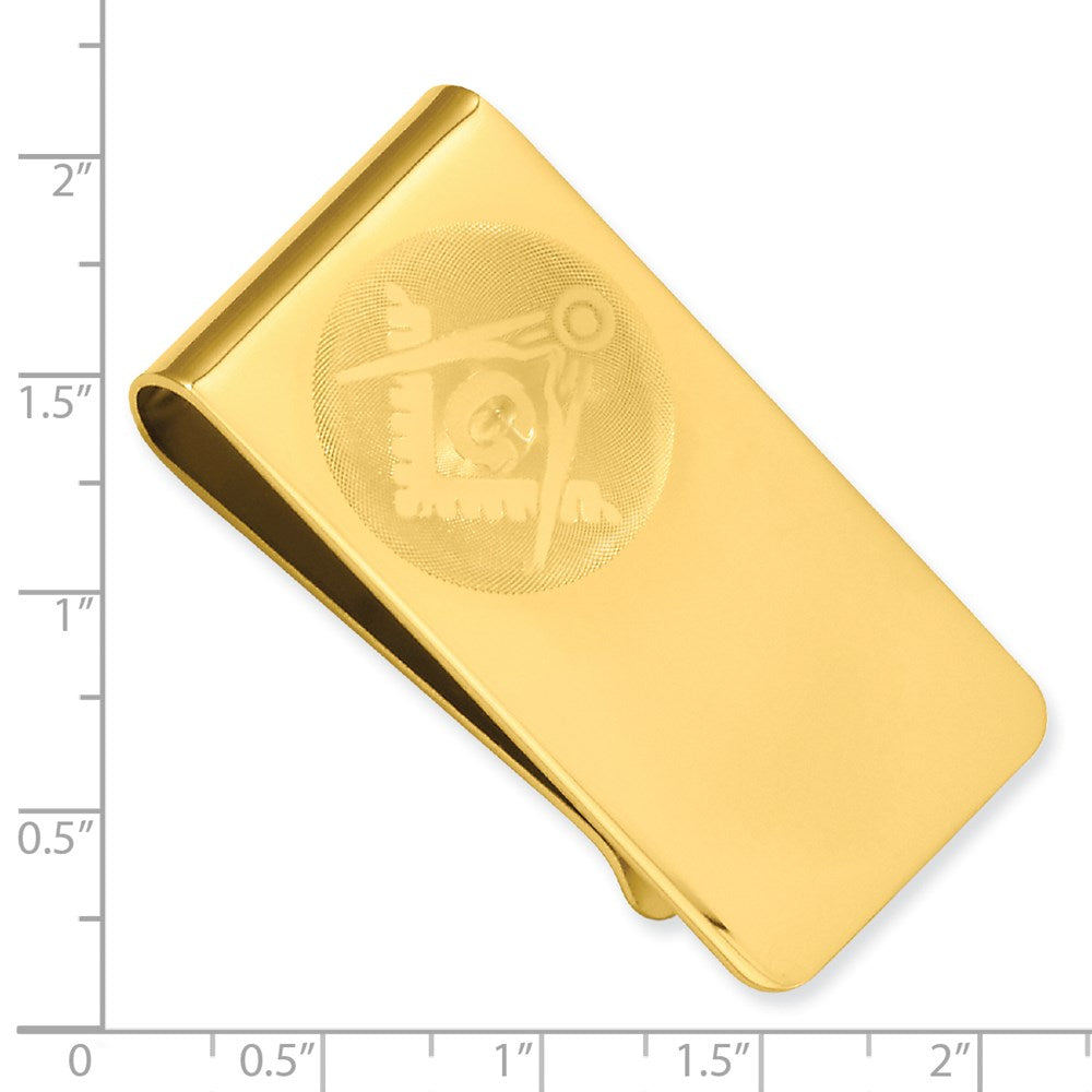 Gold-plated Kelly Waters Masonic Money Clip