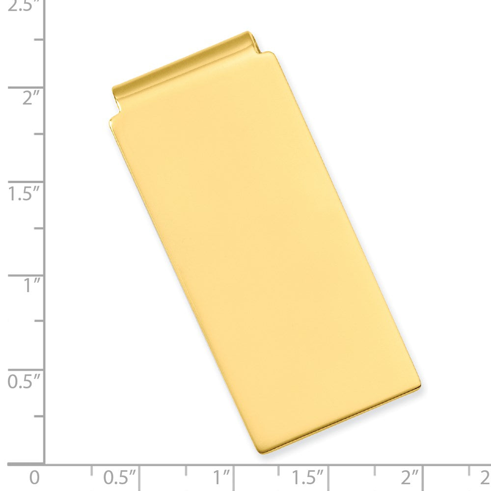 Gold-plated Kelly Waters Polished Hinged Money Clip