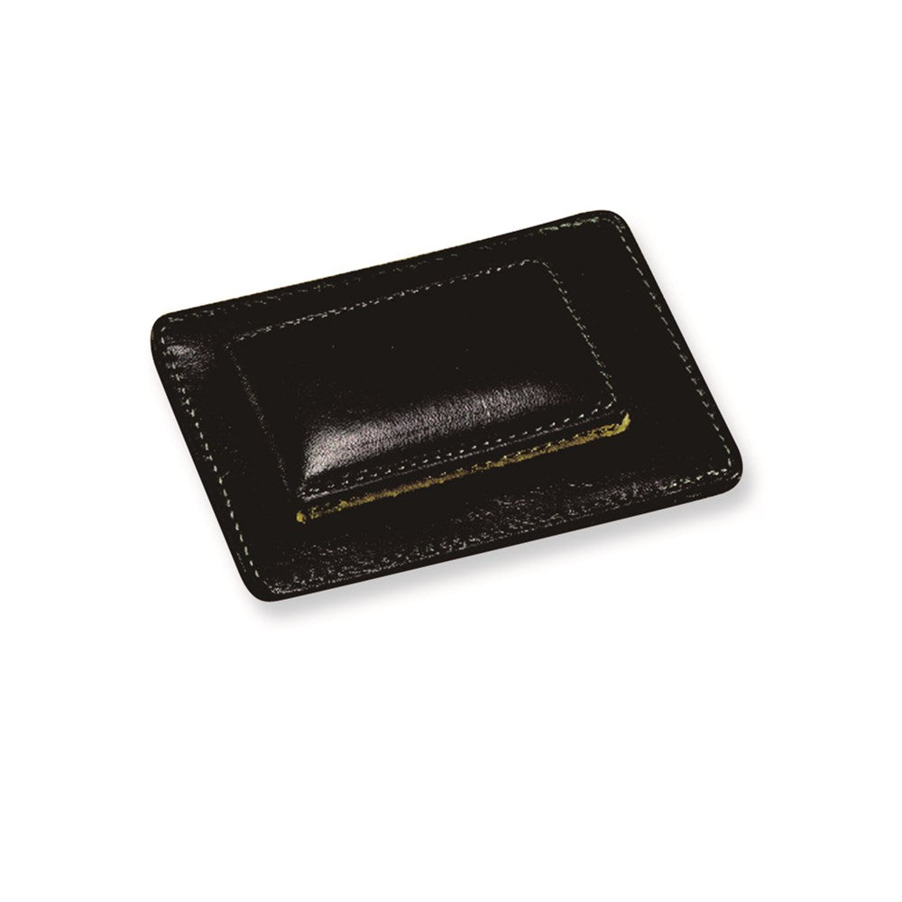 Black Leather Credit Card Case and Magnetic Money Clip